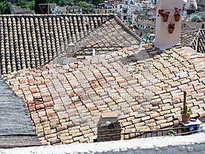 Old houses roofs