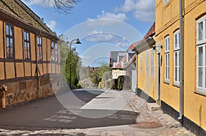 Old houses at the Roskilde Cathedral