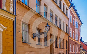 Old houses in Stockholm. Sodermalm district. Sweden.