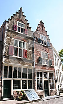 Old houses and street in Veere