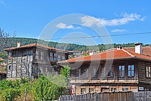 Old houses and streets in a traditional village