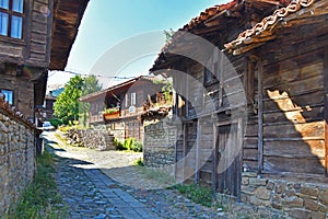 Old houses and streets in a traditional village