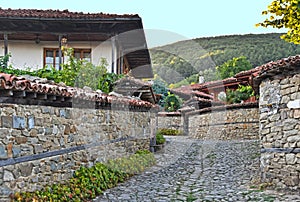 Old houses and streets in a traditional village