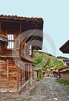 Old houses and streets in a traditional village