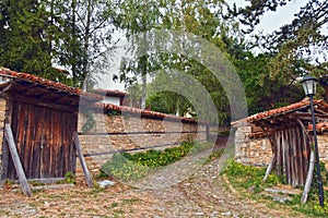 Old houses and streets in a traditional village