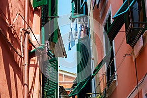 Old houses in Vernazza, Cinqueterre, Italy