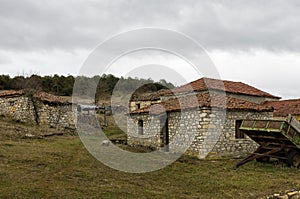 Old houses in Vrontero village, Prespes lakes region, Florina, Greece