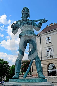 Old Hungarian soldier statue, Budapest, Hungary