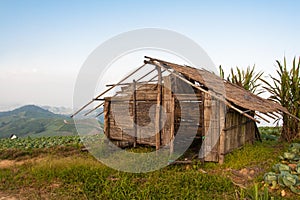 Old hut on mountain