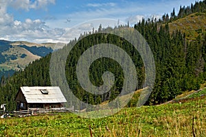 Old hut in the mountains