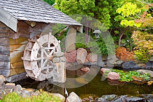 Old Hut with Waterwheel