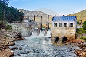 Old hydroelectric power station. Chemal, Altai Republic, Russia