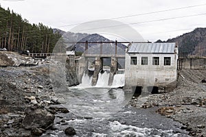 Old hydroelectric power station. Chemal, Altai Russia