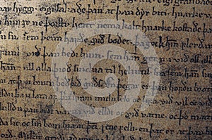 Old Icelandic text on vintage style paper