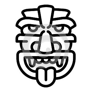 Old idol icon, outline style