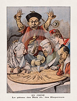 Old illustration about colonisation of China