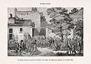 Old illustration about the French revolution