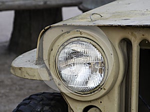 Old and immovable jeep