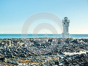 Old inactive Arkranes lighthouse, Iceland