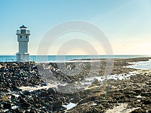 Old inactive Arkranes lighthouse, Iceland