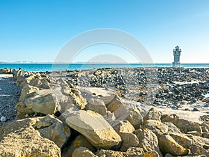 Old inactive Arkranes lighthouse, Iceland