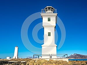 Old inactive Arkranes lighthouse, Iceland