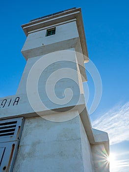 Old inactive Arkranes lighthouse, Iceland