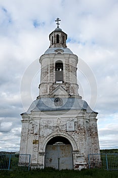 Old inactive church against a dramatic sky