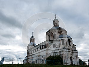 Old inactive church against a dramatic sky