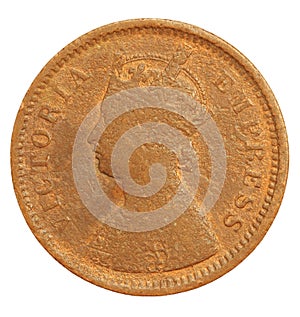 Old Indian Half Pice Coin of 1895