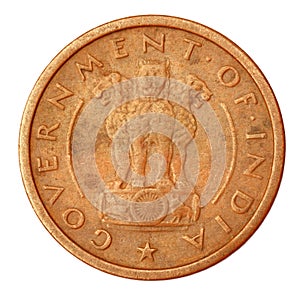 Old Indian One Pice Coin of 1954