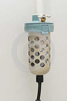 An old industrial air filter