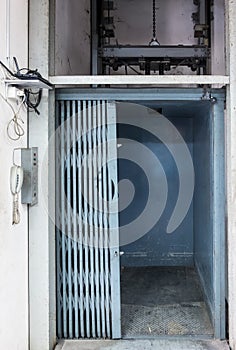Old industrial elevator.
