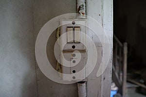 Old industrial light switch haunted house