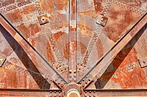 Old industrial machinery wheel detail