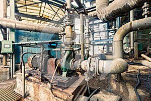 Old industrial pipeline equipment