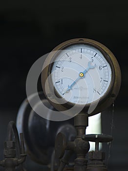 Old industrial pressure meter