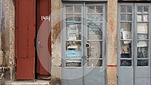 Old doors of Porto looking abandoned photo