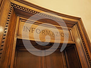 Old informazioni sign photo