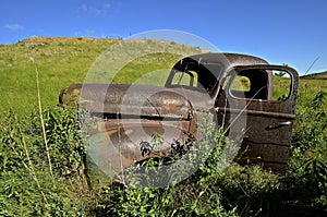 Old International pickup cab