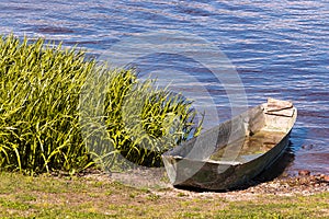 Old Iron Boat in the Lake of Mantova