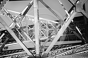 Old iron bridge structure