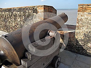 Old iron cannon