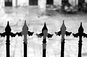 Old iron fence