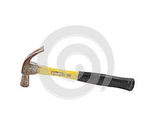Old Iron hammer isolated on a white