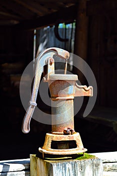 An old Iron Hand Pump