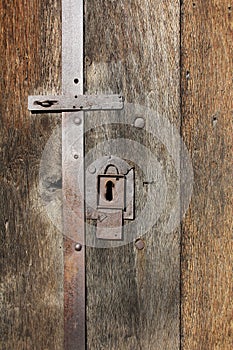 Old iron lock