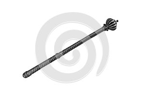 Old iron mace isolated on a white background. photo