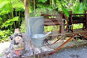 An old iron mechanism to extract juice