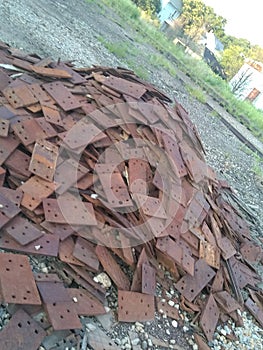 Old iron plates from the glove factory